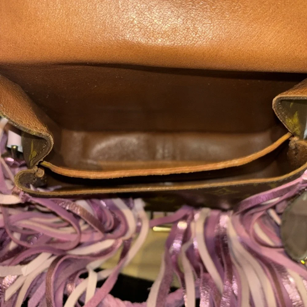 SOLD Vintage Boho Gorgeous Recycled LV Bag - Picture 6 of 11